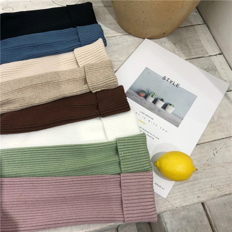 Korean Slim Women Pullover Turtleneck Sweater Womens 2025 Autumn Winter Tops Jumper Knitted Sweater Pull Femme Hiver Truien