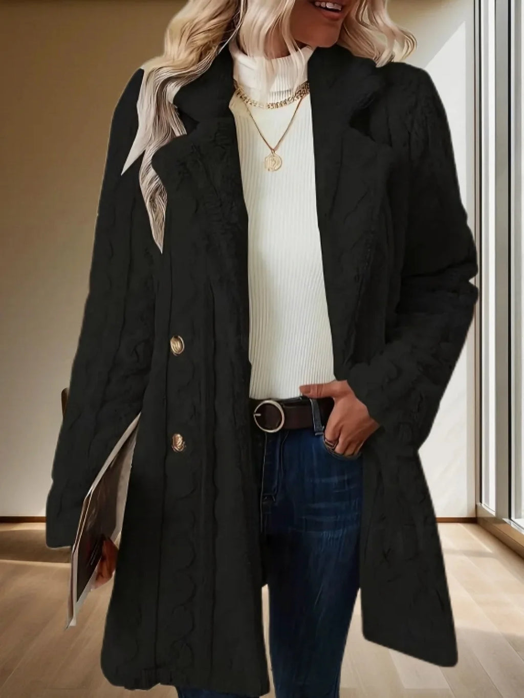 Autumn Winter Women's Thick Plush Coats Warm Medium Long Coat Women Женская Шуба Womans Winter Jacket Manteau Hiver Femmes