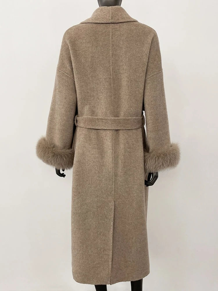 Reality Fur Coat Natural Fur Coat Women Winter Jacket Women's Woolen Coat Long Coat Woman Wool & Blends Coats Manteau Femme 2026