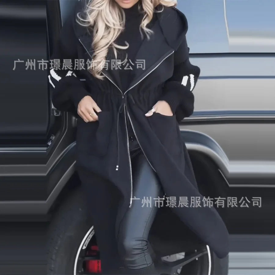 Outerwears Manteau Long Hiveres Pour Femmes Coats For Womens Fashionable Ropa Invierno Mujer Moda 2025 Long Sleeve Coats Abrigos