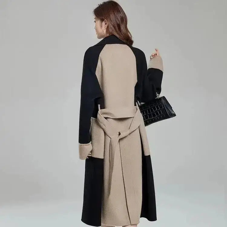 Veste longue en duvet pour femme, pardessus slim chaud pour femme, manteau à la mode, automne et hiver 2024