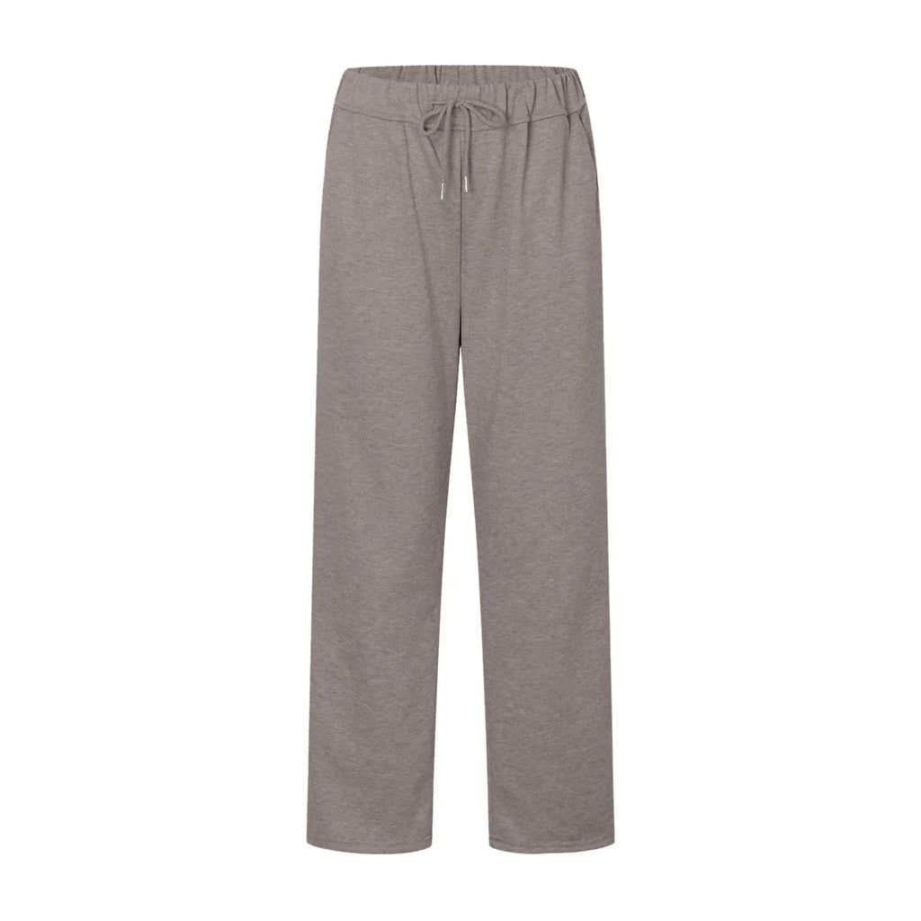 Fashion Women's Winter Sweatpants Solid Color Casual Fleece Sweatpants Outdoor Travel Camping Wide Leg Straight Pants