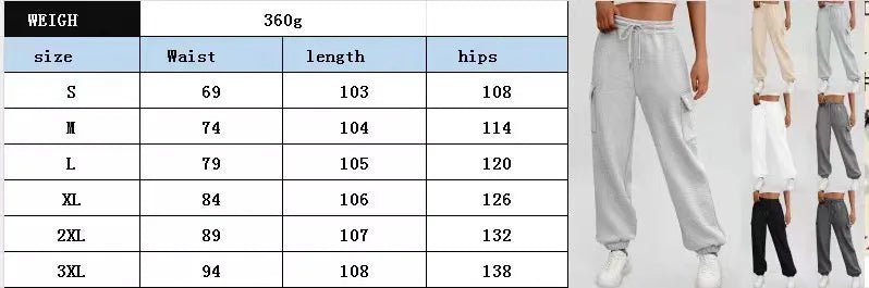 Fashion Women's Winter Sweatpants Solid Color Casual Fleece Sweatpants Outdoor Travel Camping Wide Leg Straight Pants