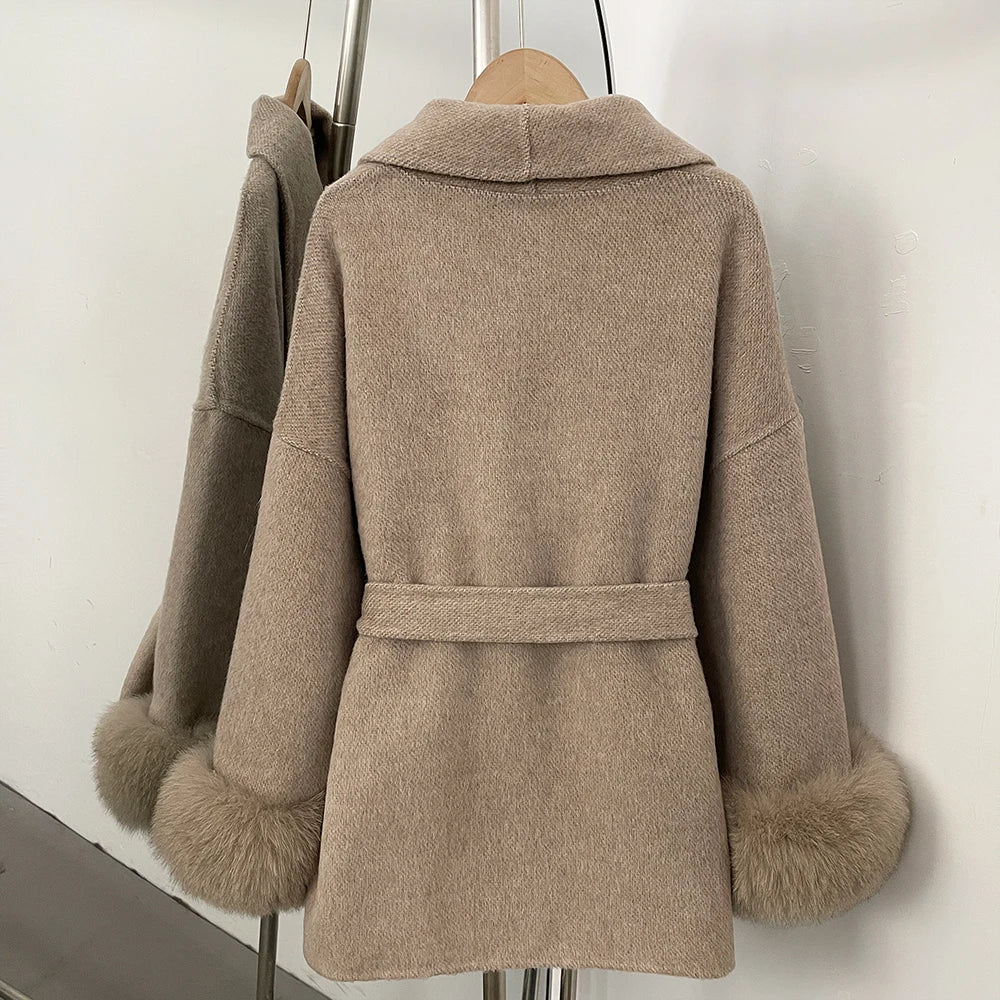 Reality Fur Coat Natural Fur Coat Women Winter Jacket Women's Woolen Coat Long Coat Woman Wool & Blends Coats Manteau Femme 2026