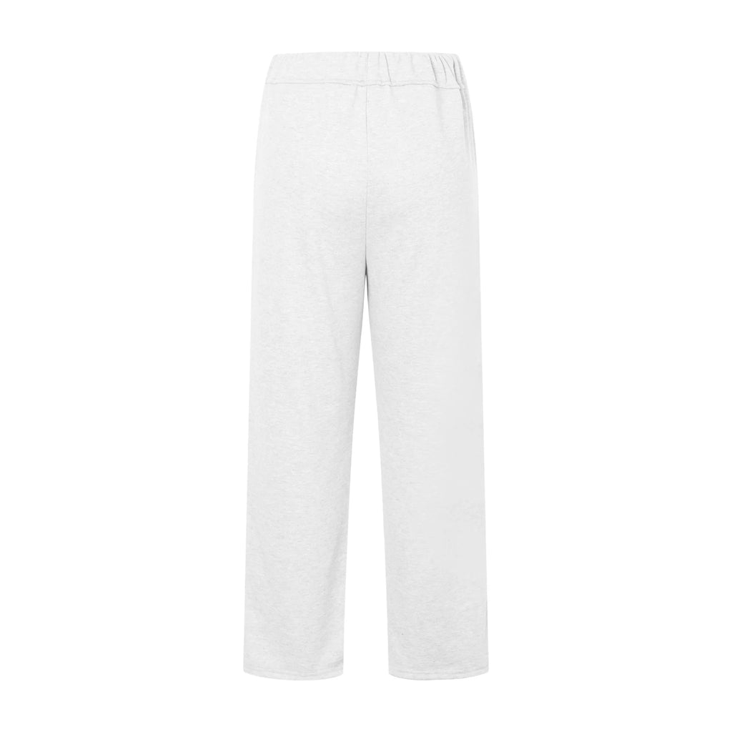 Fashion Women's Winter Sweatpants Solid Color Casual Fleece Sweatpants Outdoor Travel Camping Wide Leg Straight Pants