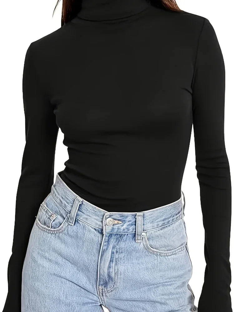 Plus Size Women Sweater 2025 New Autumn Winter Thick Knitted Ribbed Pullover Sweater Breathable Turtleneck Slim Warm Pull Femme