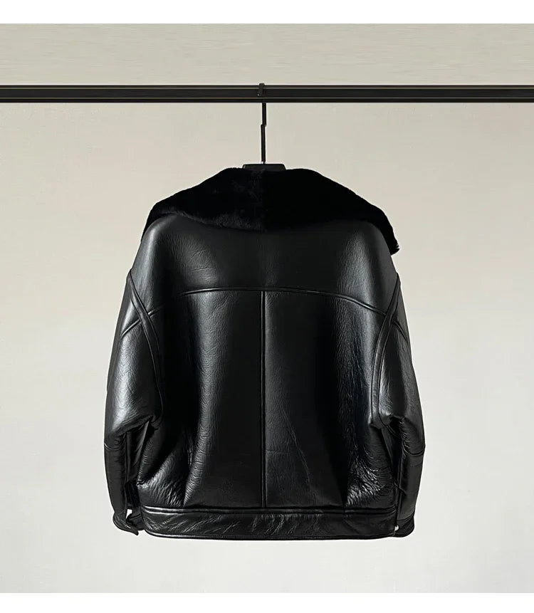 Real Wool Fur Coat Women Winter Short Thick Natural Leather Fur Coats Genuine Sheepskin Jacket Womens Fur Jackets Manteau Femme