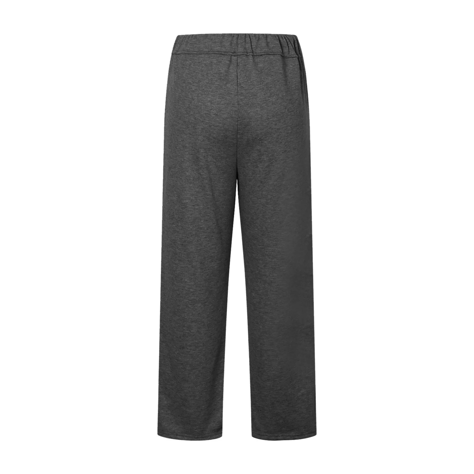 Fashion Women's Winter Sweatpants Solid Color Casual Fleece Sweatpants Outdoor Travel Camping Wide Leg Straight Pants