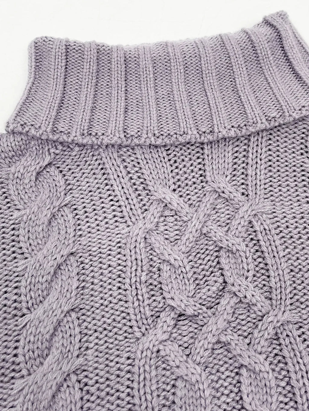 Slim Fit High Collar Knitted Dress Long Sleeve Autumn Winter Women's Fashion Cross-Border Clothing Knee-Length Midi Dress