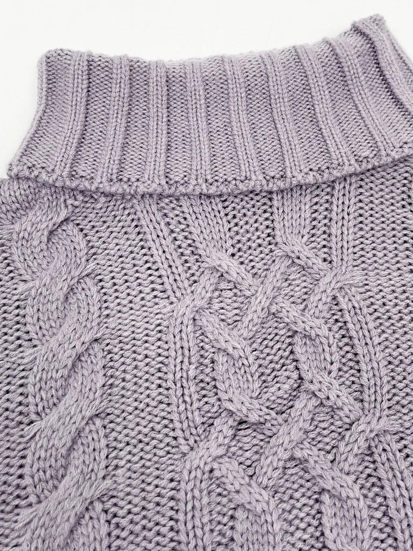 Slim Fit High Collar Knitted Dress Long Sleeve Autumn Winter Women's Fashion Cross-Border Clothing Knee-Length Midi Dress