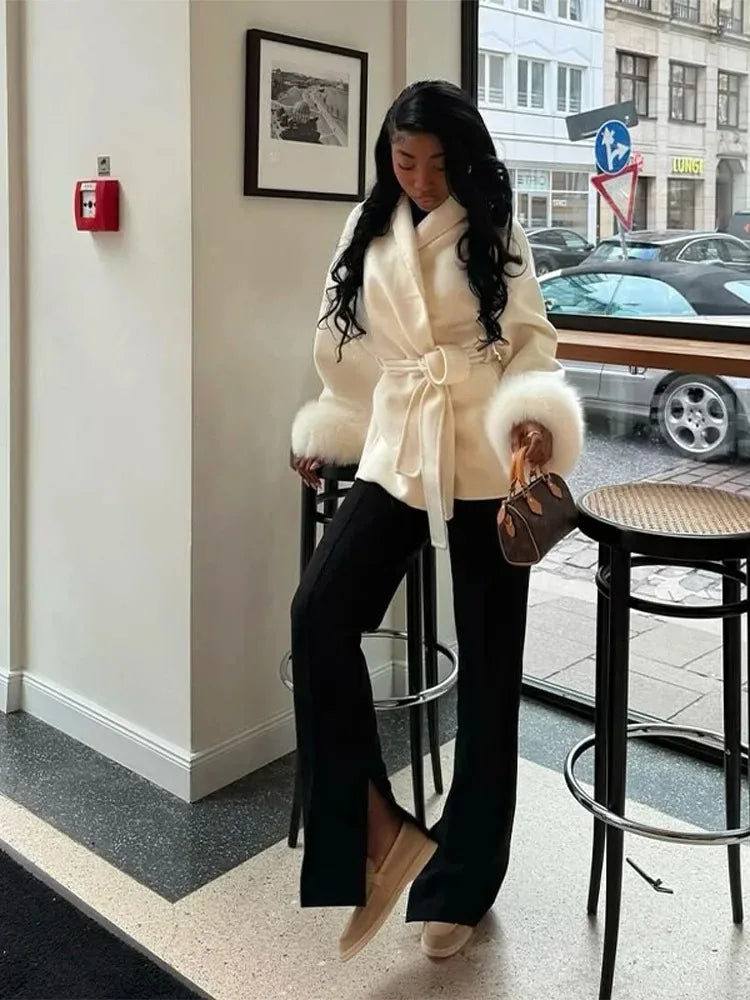 Reality Fur Coat Natural Fur Coat Women Winter Jacket Women's Woolen Coat Long Coat Woman Wool & Blends Coats Manteau Femme 2026