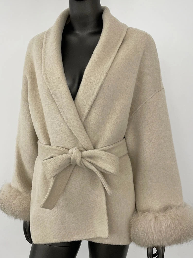 Reality Fur Coat Natural Fur Coat Women Winter Jacket Women's Woolen Coat Long Coat Woman Wool & Blends Coats Manteau Femme 2026