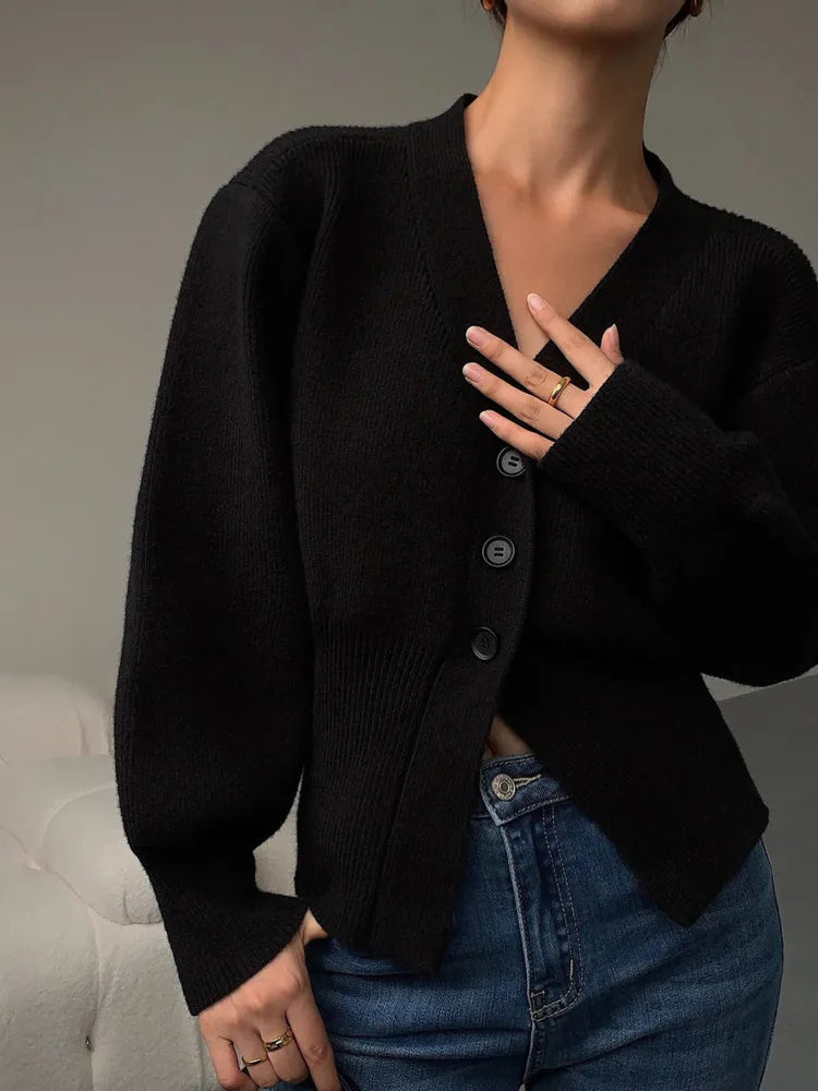 Autumn Sweater Cardigan Coat Women 2024 New Korean Fashion Casual Elegant Long Sleeve Knitted Tops Knitwear Outwear Pull Femme