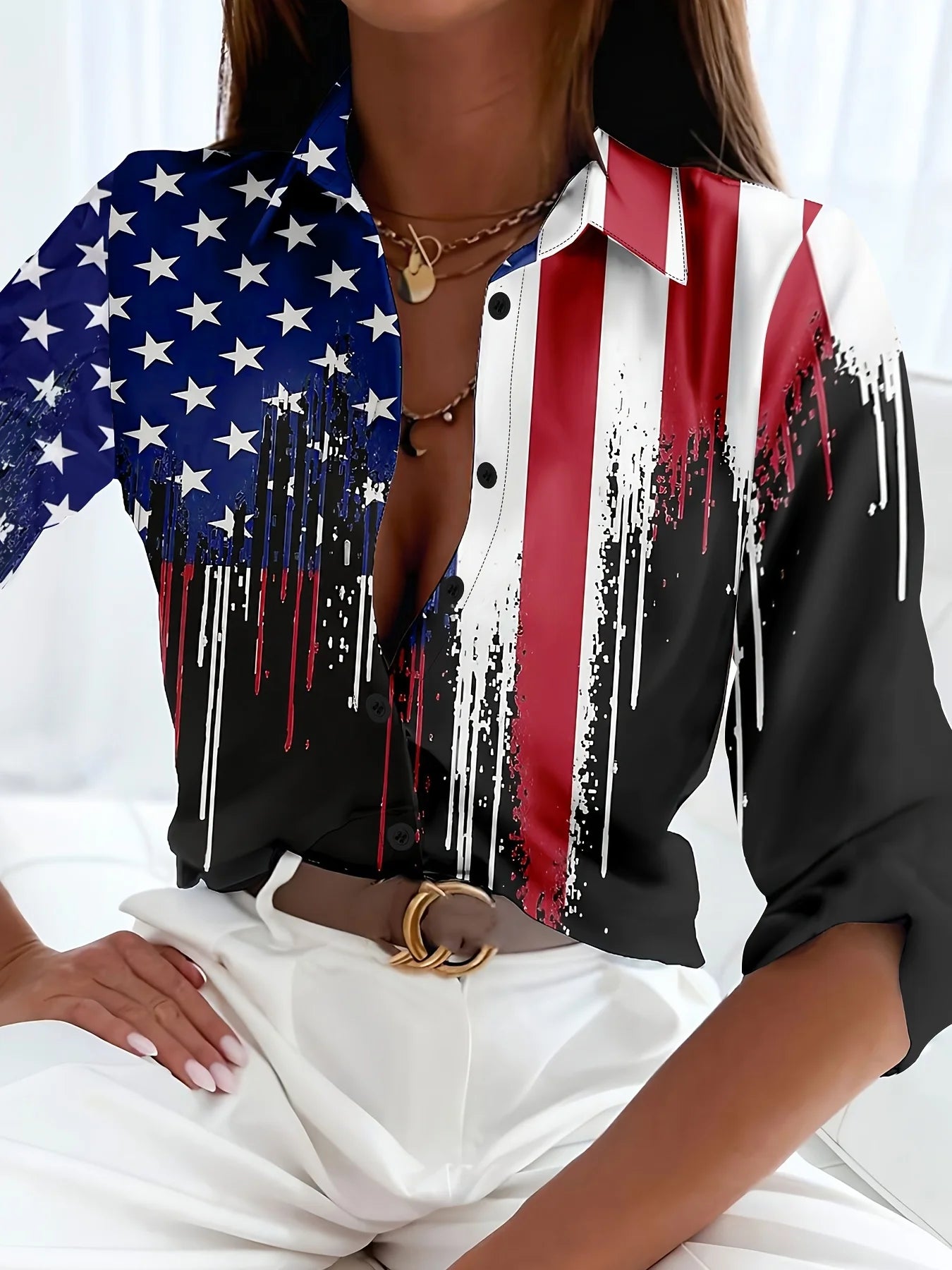 Peacock Print Casual Loose Women's Shirt 2023 Autumn Vintage Women's Oversized Shirts and Blouses Fashion Elegant Women's Tops