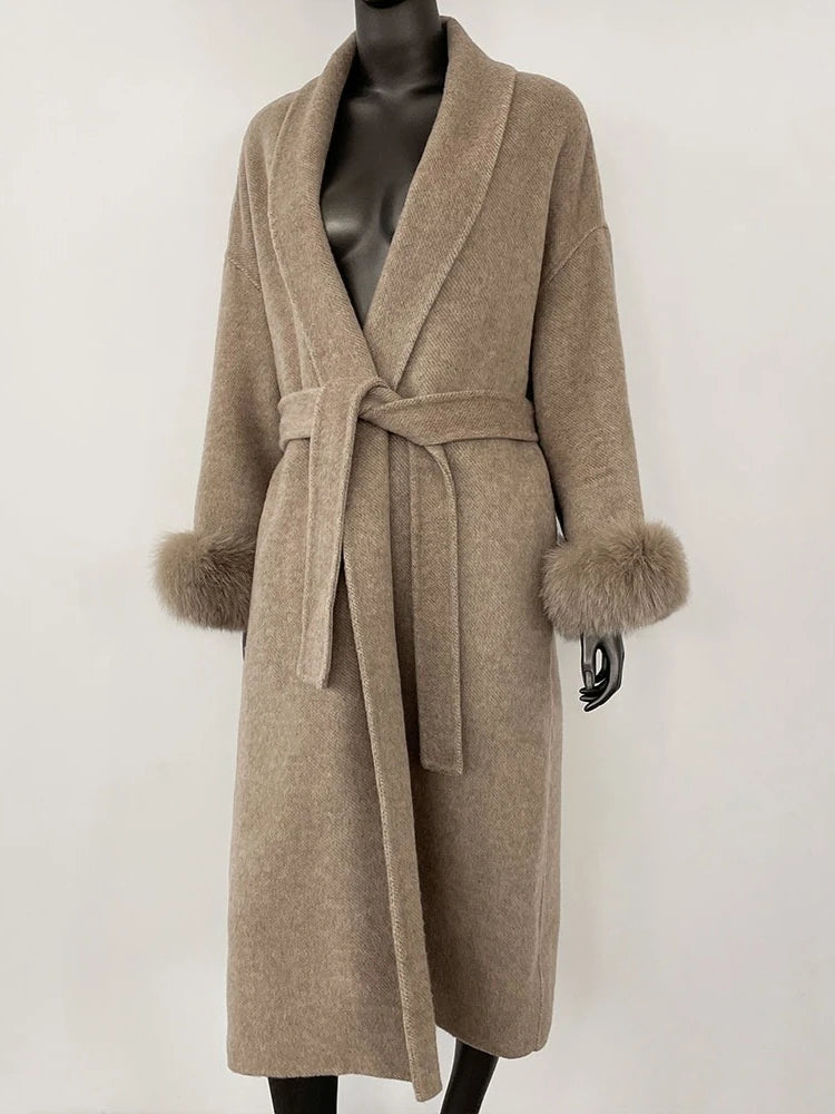 Reality Fur Coat Natural Fur Coat Women Winter Jacket Women's Woolen Coat Long Coat Woman Wool & Blends Coats Manteau Femme 2026