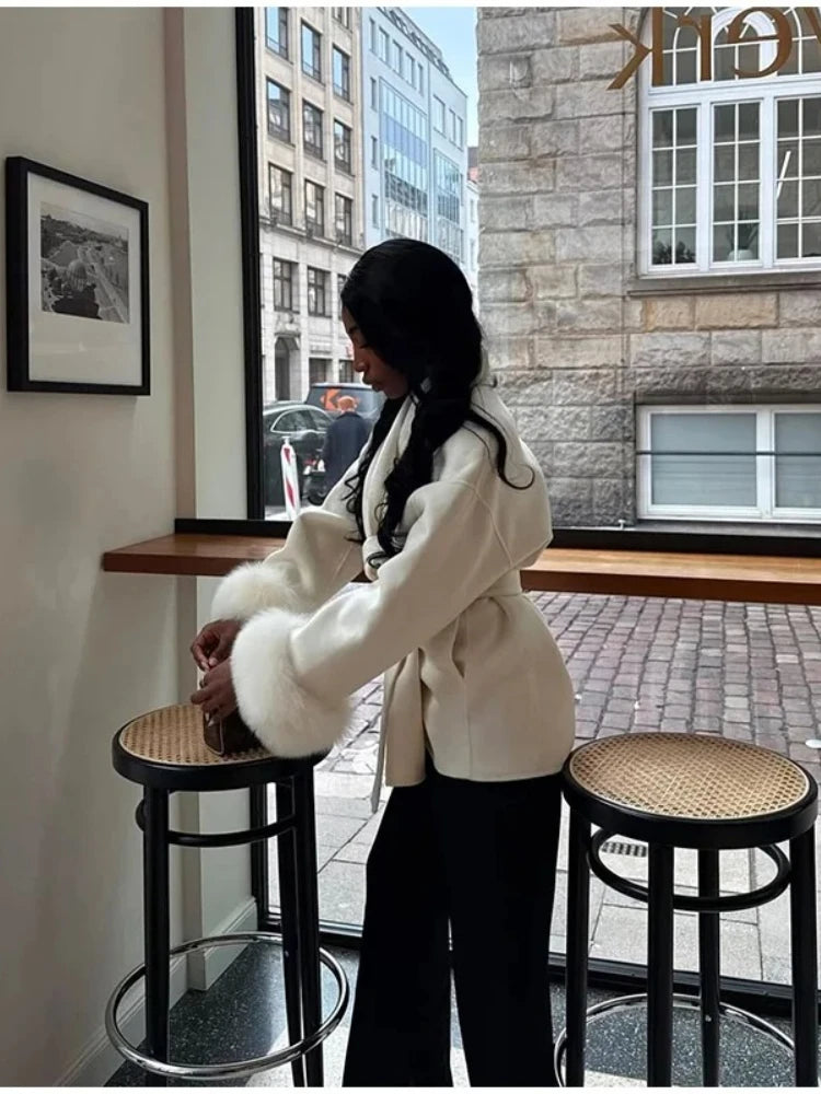 Reality Fur Coat Natural Fur Coat Women Winter Jacket Women's Woolen Coat Long Coat Woman Wool & Blends Coats Manteau Femme 2026